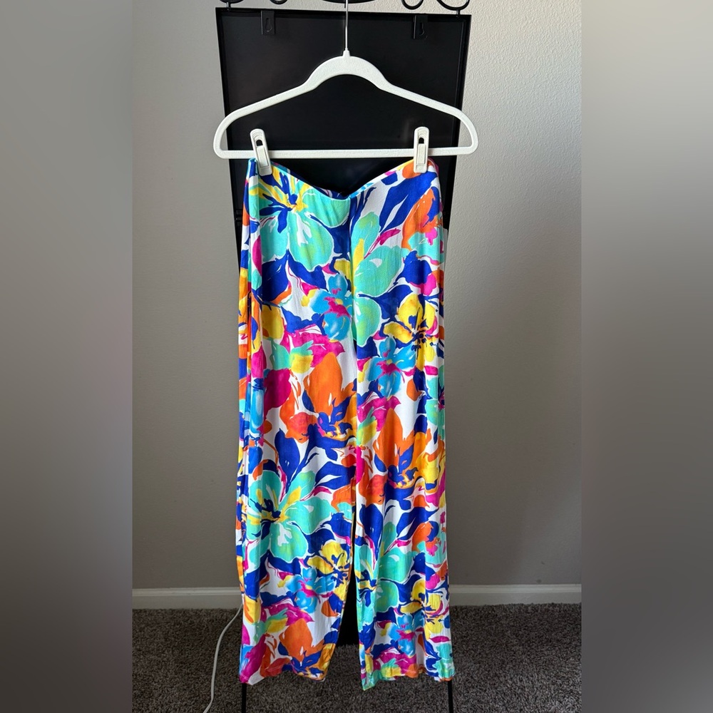 Lauren Ralph Lauren Vibrant Floral Wide Leg Pants